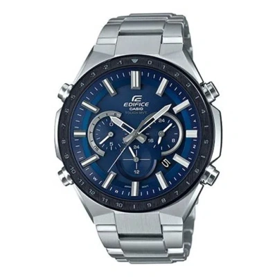CASIO CASIO EDIFICE Solar Powered Waterproof Sports Sapphire Crystal Stainless Steel Strap Mens Blue Analo