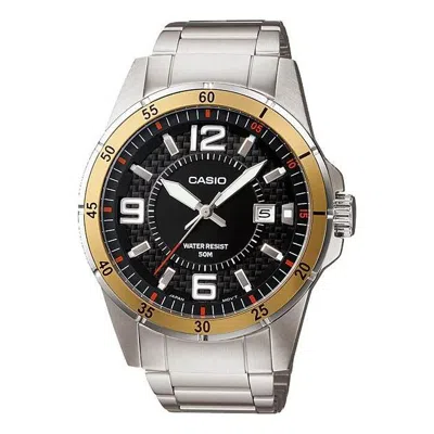 CASIO Men's CASIO Dress Collection Quartz Movement Stainless Steel Strap Black Dial Watch Analog Mens