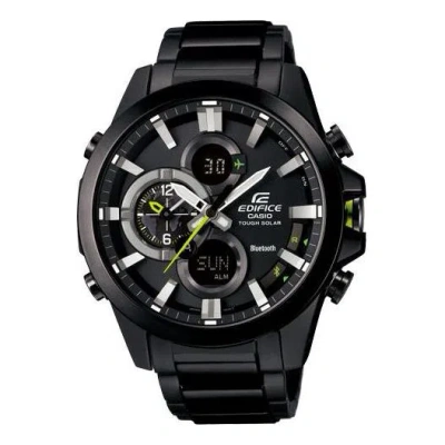 CASIO Men's CASIO EDIFICE Series Stylish Waterproof Quartz Movement Resin Strap Watch Black Mens
