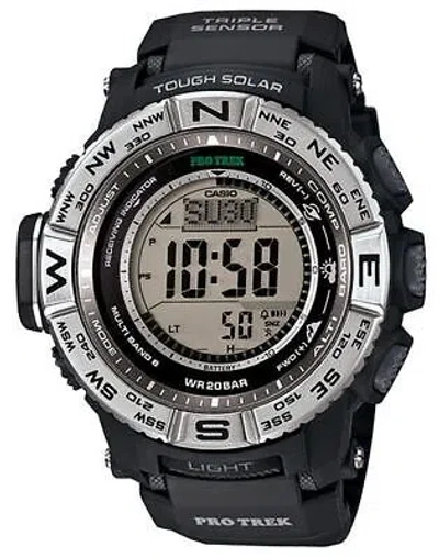 CASIO CASIO OUTDOOR PRO TREK SOLAR TRIPLE SENSOR, BLACK PRW3500-1CR WATCH