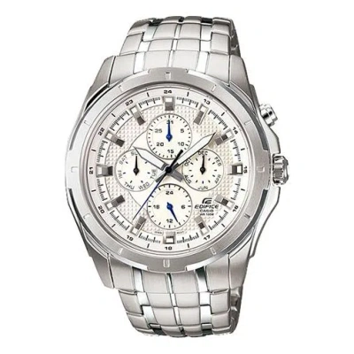 CASIO CASIO Quartz EDIFICE Stainless Steel Strap White Dial Mens White Analog