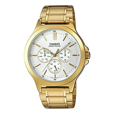 CASIO CASIO Quartz Waterproof GoldWhite Dial Mens GoldWhite Analog