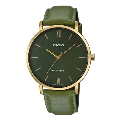 CASIO CASIO Quartz Waterproof Mens Dark Green Analog