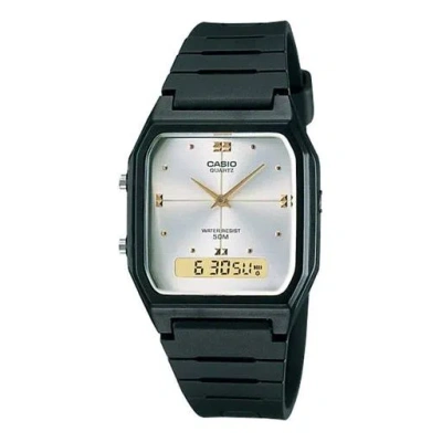 CASIO CASIO Quartz Waterproof White Dial Mens White Analog/Digital Combo