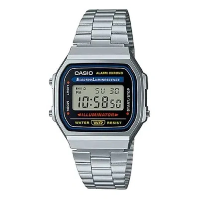 CASIO Casio Retro Fashion Digital Watch 'Silver Black Blue'