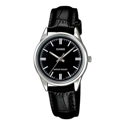 CASIO CASIO RetroPointer SeriesWatch ClassicLeather Black Quartz Waterproof Black Dial Black Analog