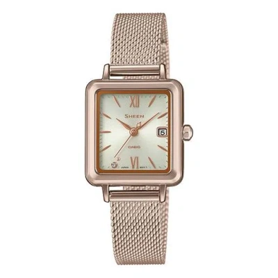 CASIO CASIO SHEEN Solar Powered Quartz Waterproof Sapphire Crystal Rose Gold Analog