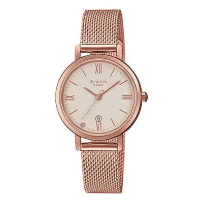 CASIO CASIO SHEEN Waterproof Quartz Sapphire Crystal Rose Gold Analog