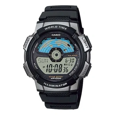 CASIO CASIO Sports Quartz Waterproof Mens SilverBlack Analog