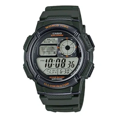 CASIO CASIO Sports Quartz Waterproof Shockproof Mens Dark Green Digital