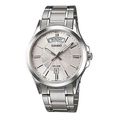 CASIO CASIO Sports Quartz Waterproof Stainless Steel Strap Unisex Mens SilverGray Analog