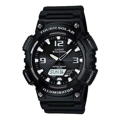 CASIO CASIO Sports Solar Powered Mens Black Analog/Digital Combo