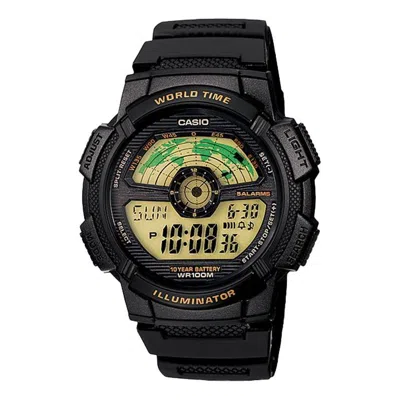 CASIO CASIO Sports Waterproof Stainless Steel Strap Mens Black Digital