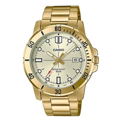 CASIO CASIO Stainless Steel Strap Mens Gold Analog
