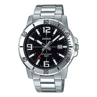 CASIO CASIO Stainless Steel Strap Mens SilverBlack Analog