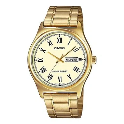 CASIO CASIO Stainless Steel Strap Quartz Waterproof Gold DialGold Strap Mens GoldGold Analog