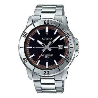 CASIO CASIO Stainless Steel Strap Quartz Waterproof Mens SilverBlack Analog