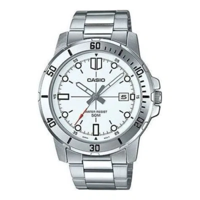 CASIO CASIO Stainless Steel Strap Unisex Mens Silver Analog