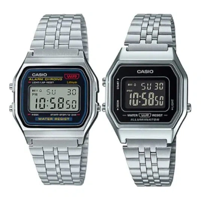 CASIO Casio Standard Classic Retro Digital Watch 'Silver Black'