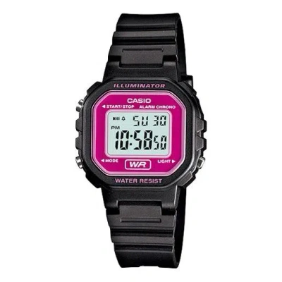 CASIO CASIO STANDARD Electronic Pink/Black Unisex Pink DialBlack Strap Unisex Mens PinkBlack Digital