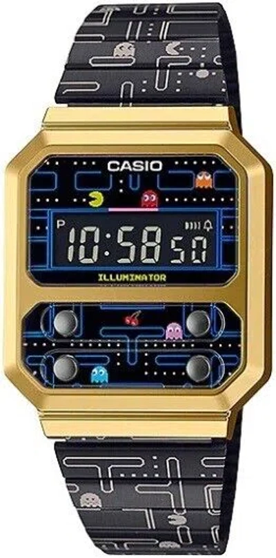 CASIO CASIO VINTAGE X PAC-MAN DIGITAL BLACK/GOLD MEN'S WATCH A100WEPC-1B