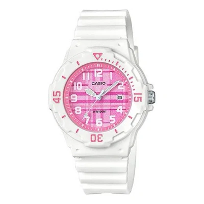 CASIO WATERPROOF SPORTS PINK PLAID PINK ANALOG