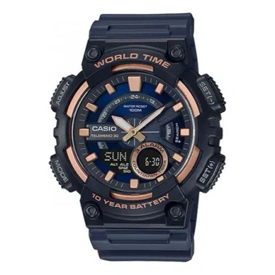 CASIO CASIO Waterproof Sports Quartz Mens Black Analog/Digital Combo