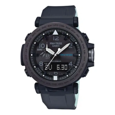 CASIO CASIO Waterproof Sports Solar Powered Quartz Shockproof Mens Black Analog/Digital Combo