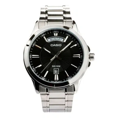 CASIO CASIO Waterproof Stainless Steel Men Mens Black Analog