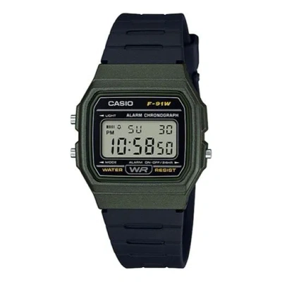 CASIO CASIO Waterproof Unisex Mens Black/Green Digital