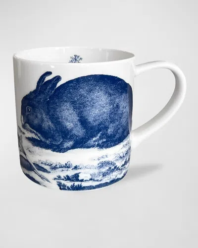 CASKATA BUNNIES BLUE MUGS, SET OF 4