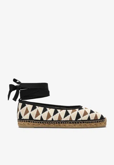 CASTAÃ±ER CARINA CROCHET FLAT ESPADRILLES