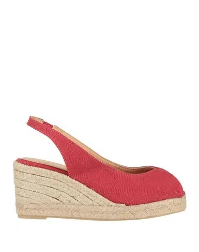 CASTAÃ±ER CASTAÑER WOMAN ESPADRILLES BRICK SIZE 7.5 TEXTILE FIBERS