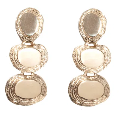 CASTLECLIFF WOMEN'S GOLD BRINE EARRINGS – SCULPTURAL RECYCLED BRASS OYSTER SHELL DROPS