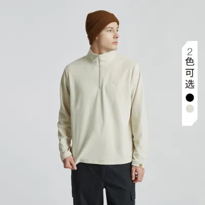 CAT CAT 【摇粒绒面料】CAT秋季24款男士舒适半开领易脱设计休闲卫衣