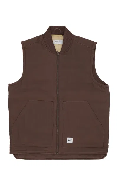 CATERPILLAR MEN'S CLASSIC CANVAS VEST BROWN