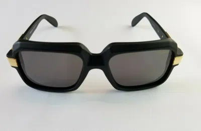 CAZAL CAZAL LEGENDS MOD. 607/3 COL 011 MATTE BLACK GOLD W SOLID LENS SUNGLASS GERMANY
