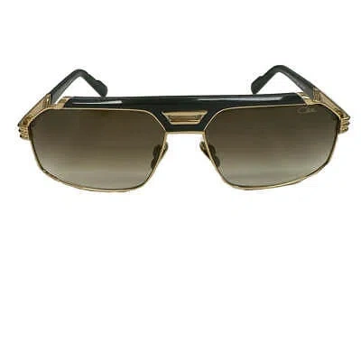 CAZAL SUNGLASSES CAZAL 9109 003 61 15 140 OLIVE GOLD MAT BROWN GRADIENT LENS 100% AUTH