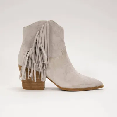 CCOCCI DIXIE FRINGE BOOTIES IN GREY