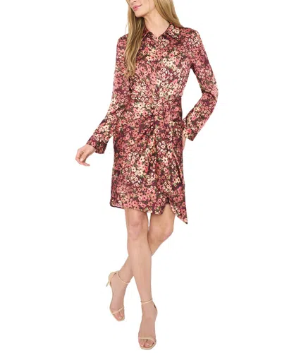 CECE COLLARED BUTTON DOWN TIE FRONT