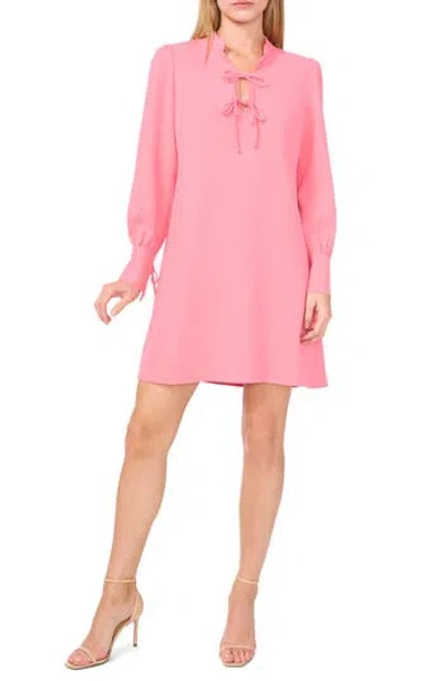 CECE CECE TIE DETAIL LONG SLEEVE DRESS