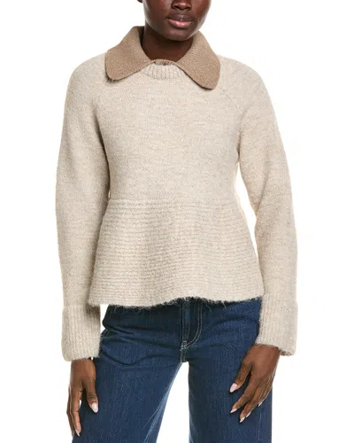 CECE WOOL-BLEND PEPLUM SWEATER