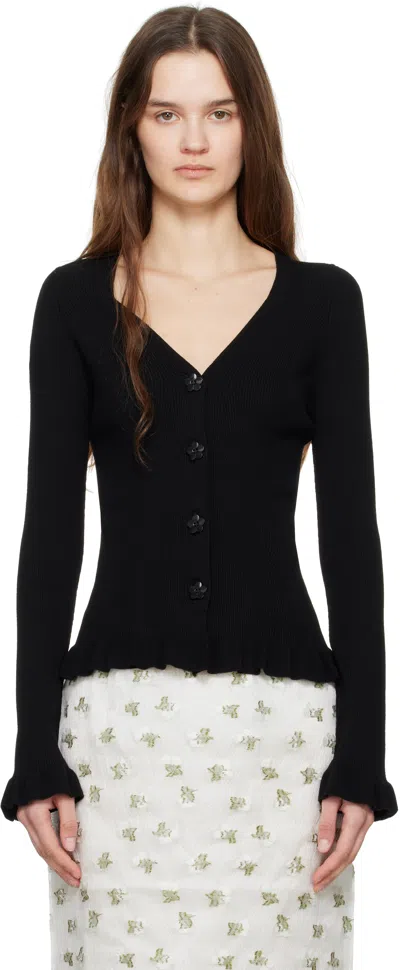 CECILIE BAHNSEN BLACK CASSIA CARDIGAN