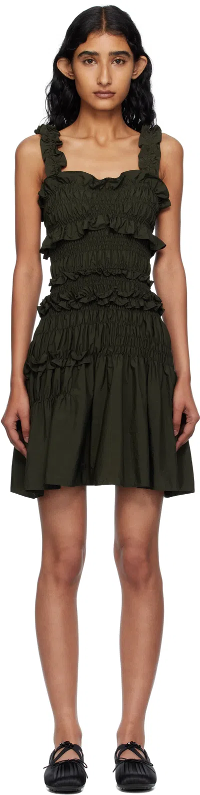 CECILIE BAHNSEN GREEN OONA MINIDRESS
