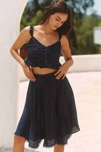 CELANDINE CELANDINE SMOCKED CROP TOP