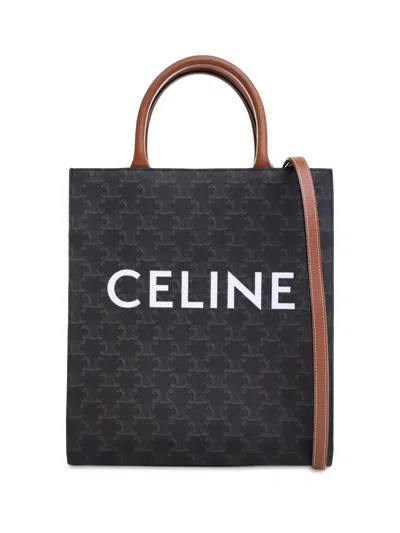 CELINE 2020 SMALL TRIOMPHE COATED CANVAS VERTICAL CABAS SATCHEL