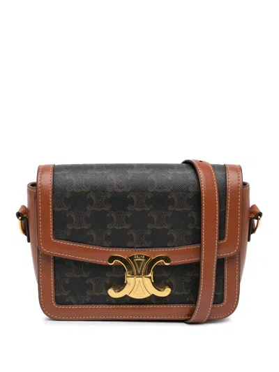 CELINE 2020 TEEN COATED CANVAS TRIOMPHE CROSSBODY BAG