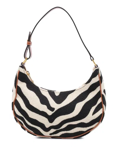 CELINE 2021 CANVAS AVA ZEBRA PRINT SHOULDER BAG