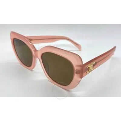 CELINE CELINE BROWN GRADIENT CAT EYE LADIES SUNGLASSES CL40226U 72F 55