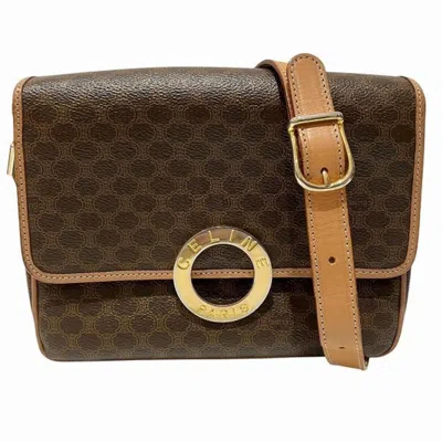 CELINE CELINE BROWN PVC LEATHER SHOULDER BAG (PRE-OWNED)